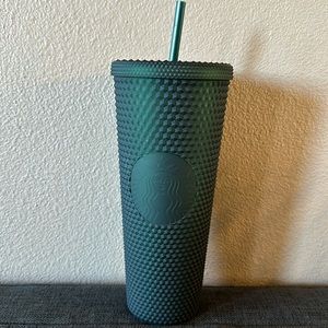 Matte Green Starbucks Tumbler 24 oz. Used once